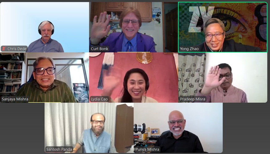 travelinedman's tweet photo. My dear friend Dr. Sanjaya Mishra appeared in Episode #4 of Silver Lining for Learning back in Season #1 in April 2020. Earlier today, he again appeared on SLL in Episode #235: Blended is Best: Case Studies on Blended Learning in HE: https://t.co/ReK8YrXuGN; #Edtech; #Edtechtalk https://t.co/PgX30P7sSf