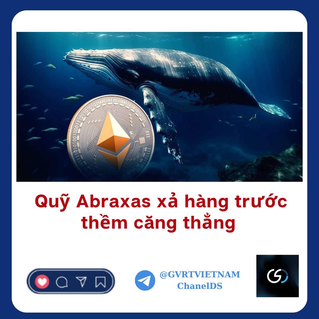 🔥 Quỹ Abraxas "xả hàng" $176M ngay trước biến động địa chính trị lớn

Chỉ trong chưa đầy 24 giờ, qhuỹ đầu tư Abraxas đến từ châu Âu đã bất ngờ thực hiện động thái rút lui quy mô lớn khỏi thị trường crypto:

🔻 ~$16 triệu ETH
🔻 ~$151 triệu WSTETH

➡️