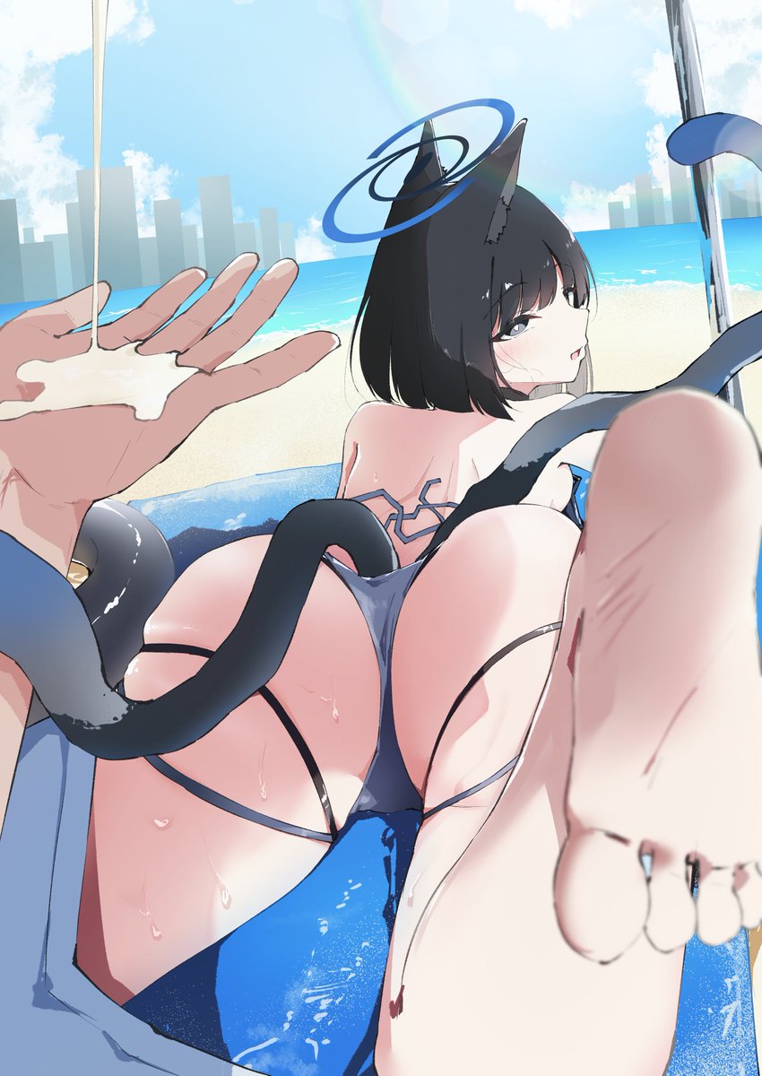 #ブルアカ #BlueArchive 

「先生、背中の方よろしく」