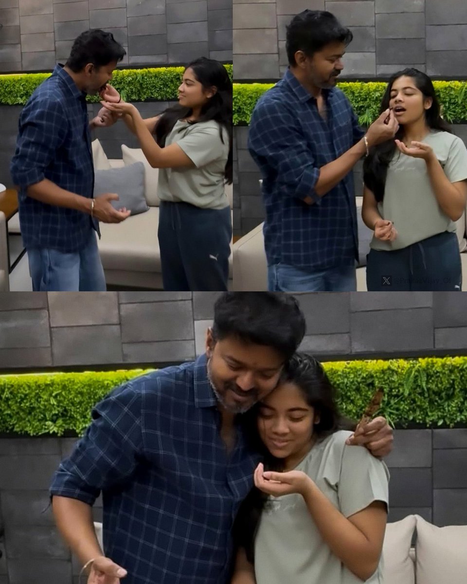 Thalapathy Vijay &amp; <a href="/SanjeeveVenkat/">Sanjeev</a> daughter 

#HBDThalaivarVijay