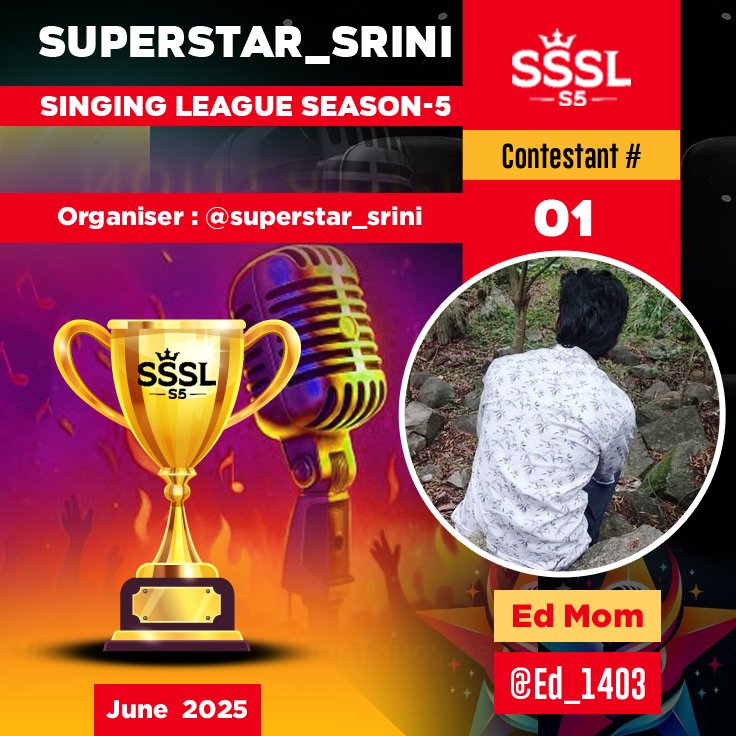 superstar_srini's tweet photo. Very big Announcement 🥰🥰
#WhistlePodu 🔥🔥🔥🔥🔥🔥
#Superstar_srini_Singing_League Season-5 💙😍🥰🥰🎤🎶🎵🎼🥁
#SSSLS5_CUP

#Singing_Competition 

Step into the Spotlight!!!
Your Voice, Your Stage, Your moment 🥰🥰🎤🎤

Contestant Announcement 📢📢
@Ed_1403 Mother 💐💐💐
Congratulations 🎊