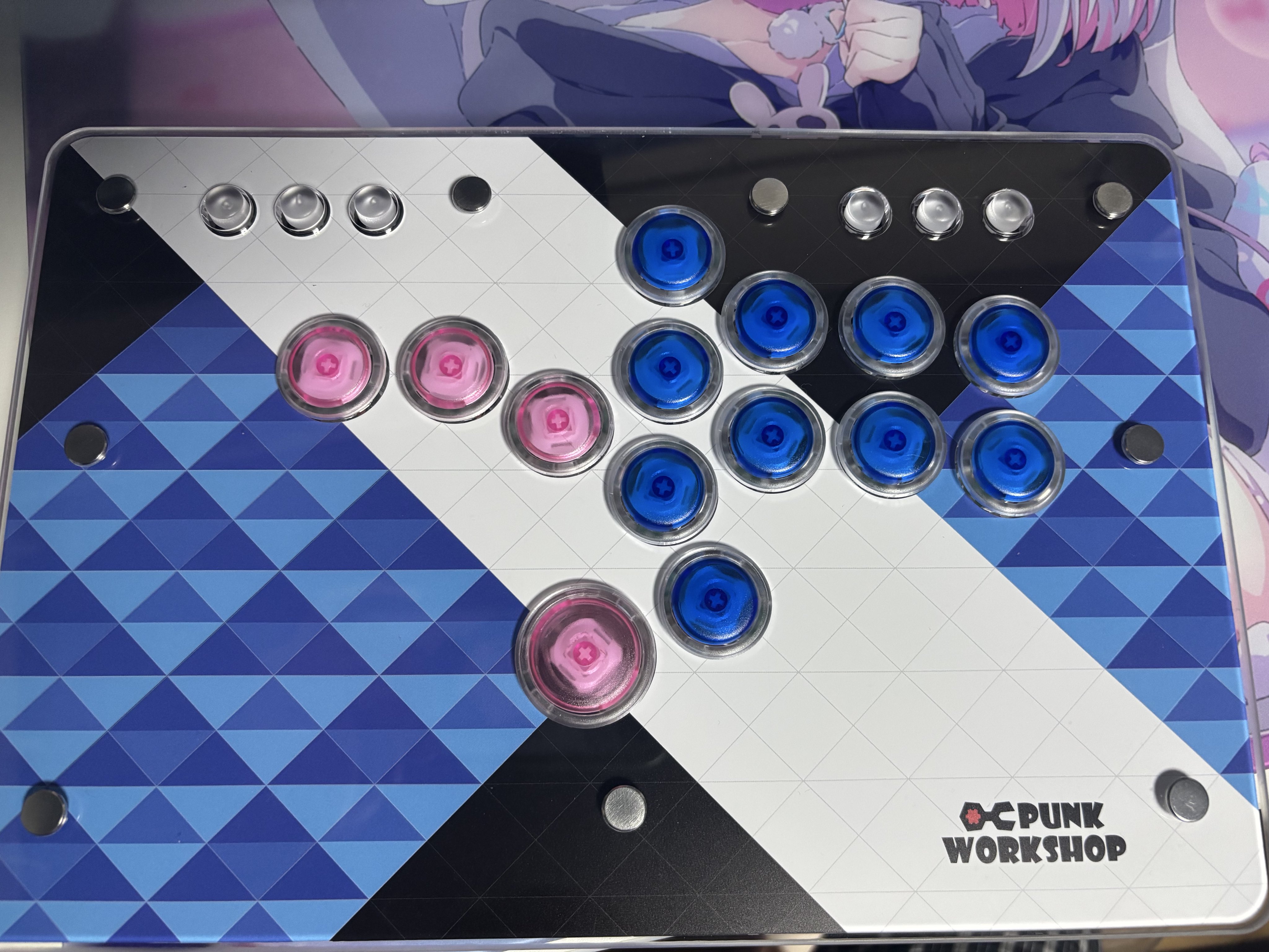 【新型V1ボタン】punkworkshop minibox カスタムアート 受注生産】MINI BOX レバーレスコントローラー (ボタン