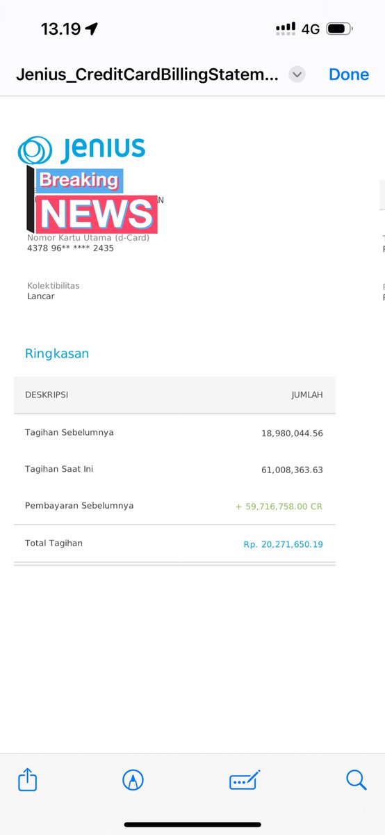 Ga rasa pake cc 60jt sebulan