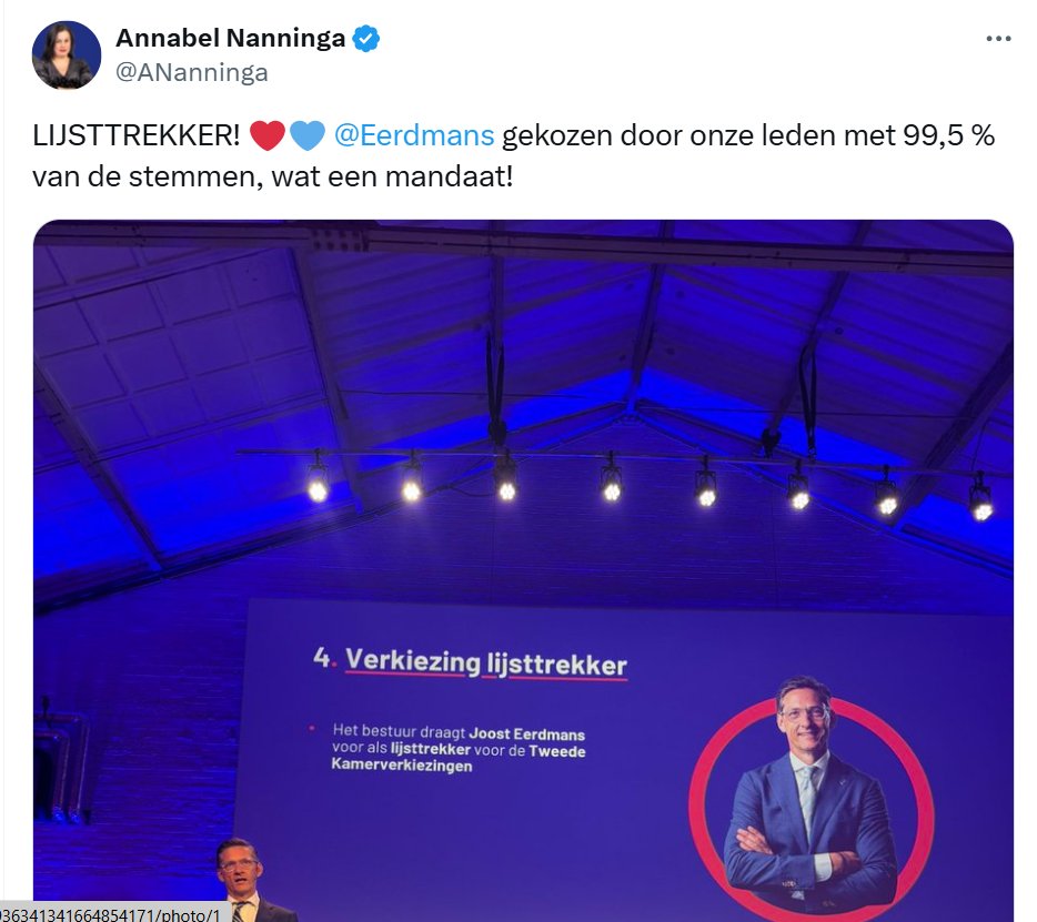 Ik vraag me af wie de andere kandidaten waren.

Ho wacht, die waren er niet. Bij <a href="/JuisteAntwoord/">JA21</a> zit men ook al niet op interne verkiezingen te wachten, net als bij <a href="/fvdemocratie/">Forum voor Democratie</a>. Iets met machtsgeilheid en ons kent ons....