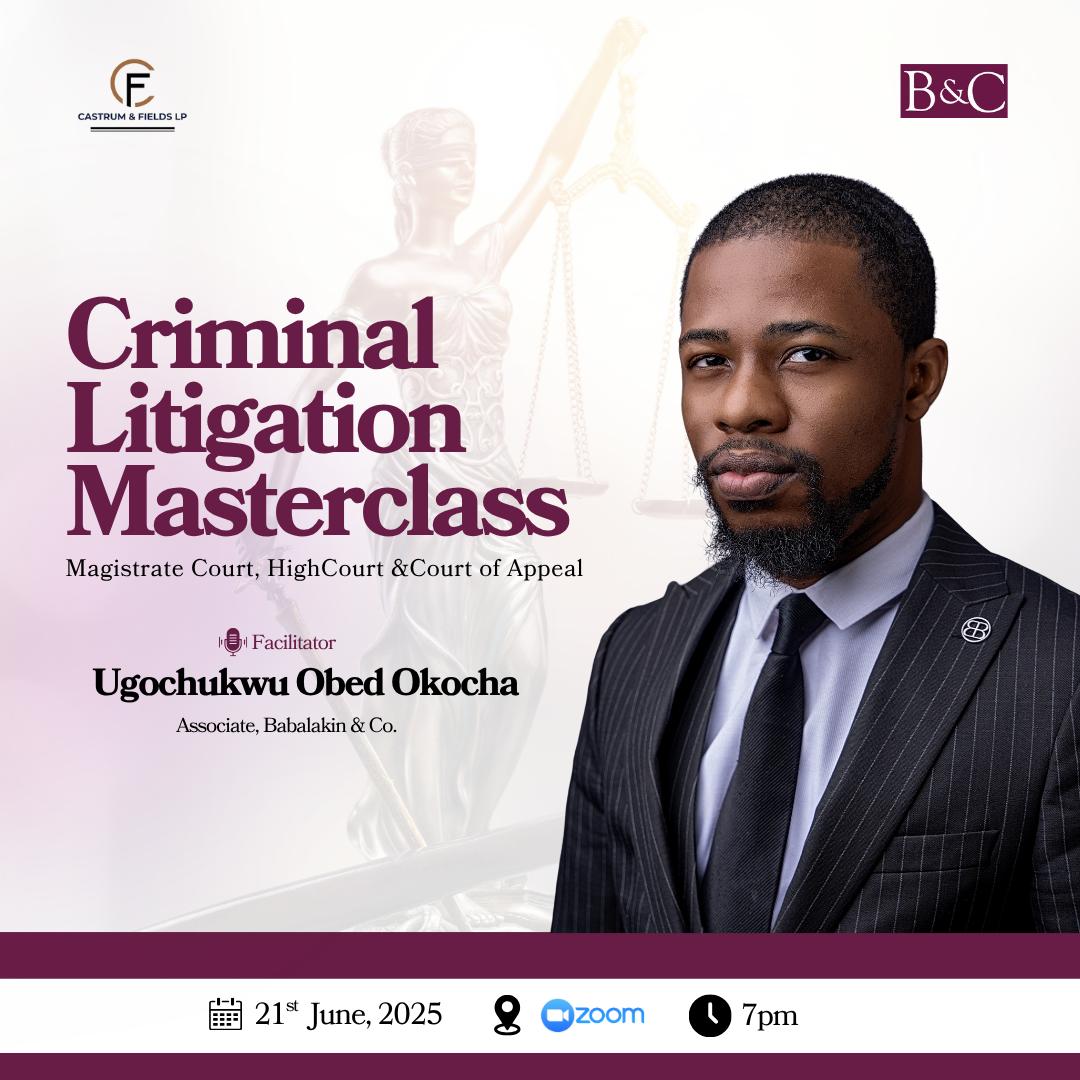 castrumfieldslp's tweet photo. Criminal Litigation Series – Successfully Concluded!

What a journey it has been. Yesterday, we wrapped up our final session on Appeals in Criminal Litigation Matters with Ugochukwu Okocha, Esq., and it was a resounding success! ⚖️✨ https://t.co/UrLMIJ9EQi