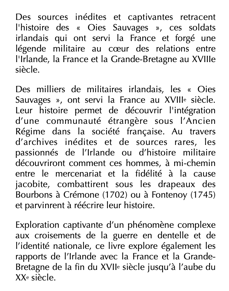 Pierre-Louis Coudray - La Brigade irlandaise au XVIIIe siècle

Histoire et mémoires des "Oies sauvages"

À paraître en septembre aux PU Septentrion