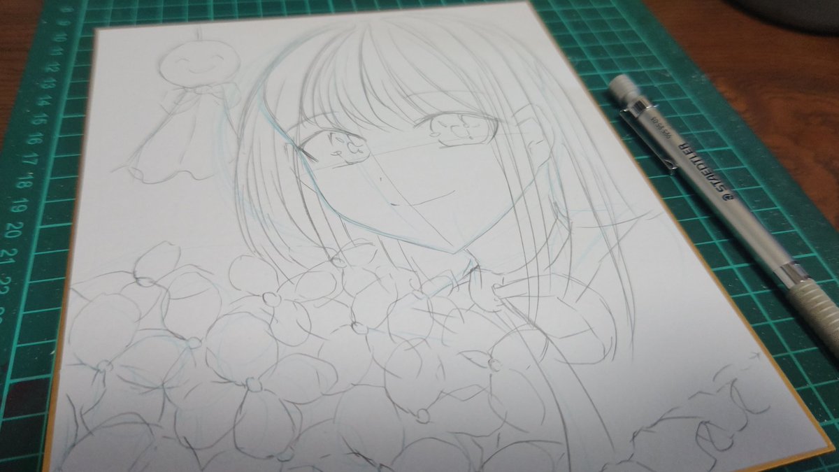 淡海あぶく 色紙イラスト