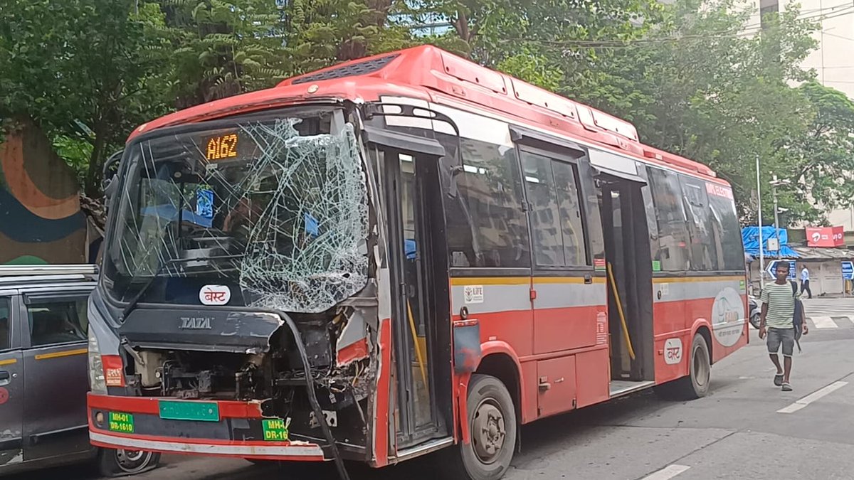 A BEST bus dashed with a tempo in Parel area today  morning. No injuries were reported.