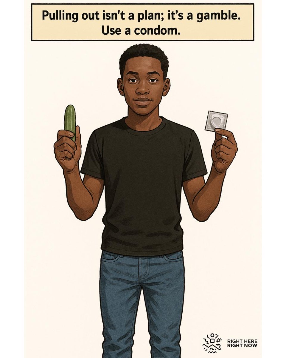 Pulling out isn’t a plan, it’s a gamble you don’t want to lose. Condoms are legit when it comes to safety and peace of mind.                                             #SafeSex