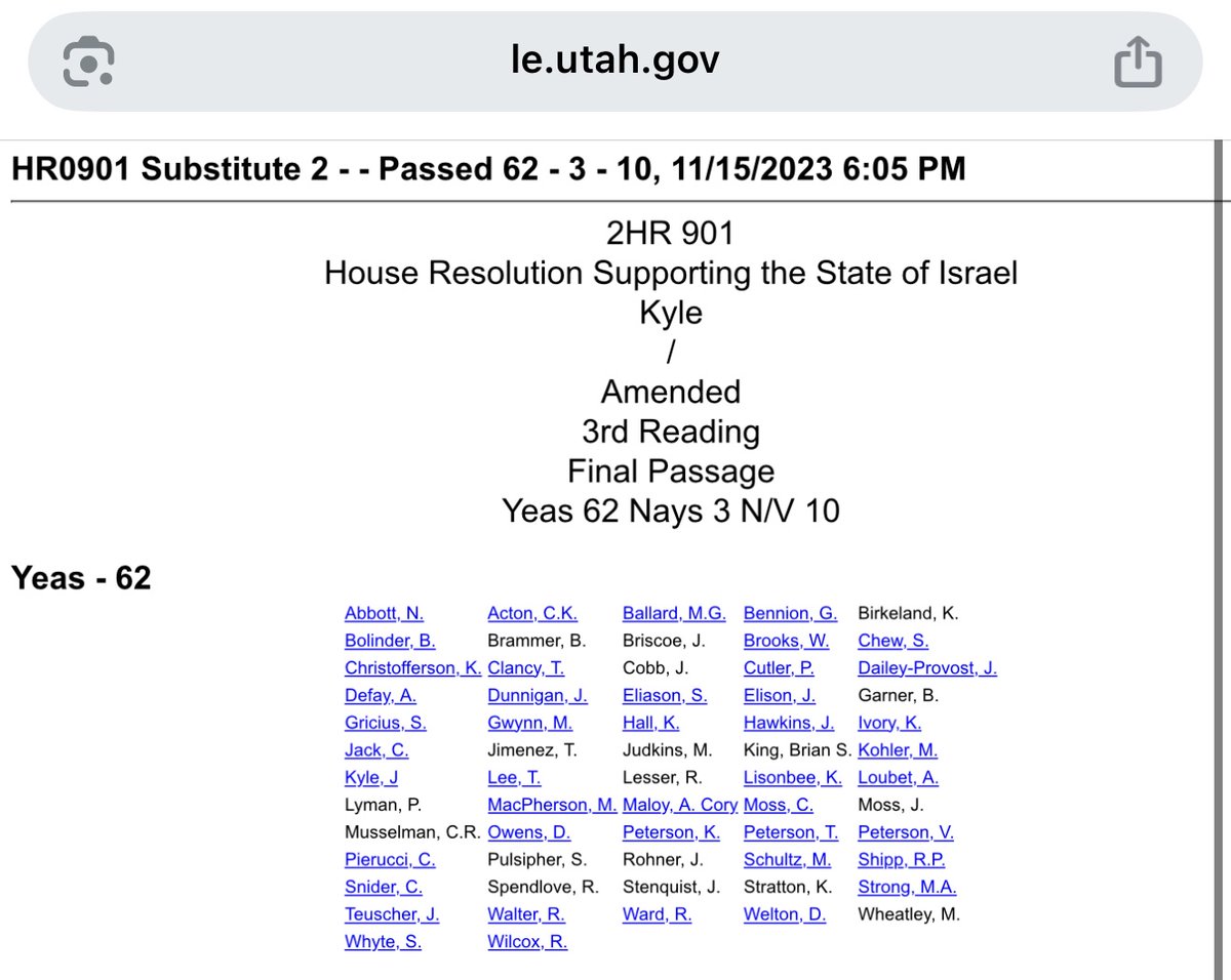 LikelyNotBut's tweet photo. Utah’s Democrats supported Israel’s war in Gaza. #utpol #factchecklive https://t.co/oBl3dWay8O