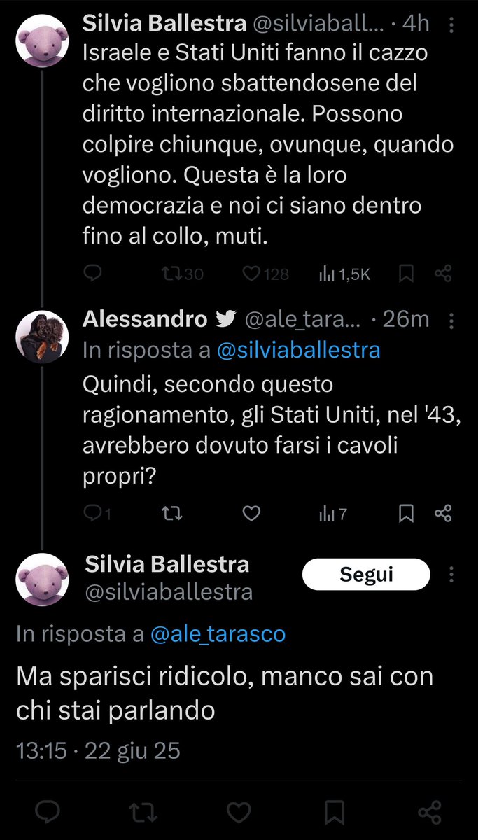 Lei non sa chi sono io! 😂
<a href="/silviaballestra/">Silvia Ballestra</a>