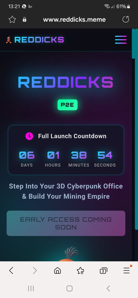 The countdown has begun! ⏳

The early version of Reddicks Games launches in just 6 days.

Hop in and get your bag of Reddicks to be eligible for daily free token earnings.

✅ Accessible to everyone
✅ No upfront payment

It's a long-term way to grow your stack of Reddicks! 🔥