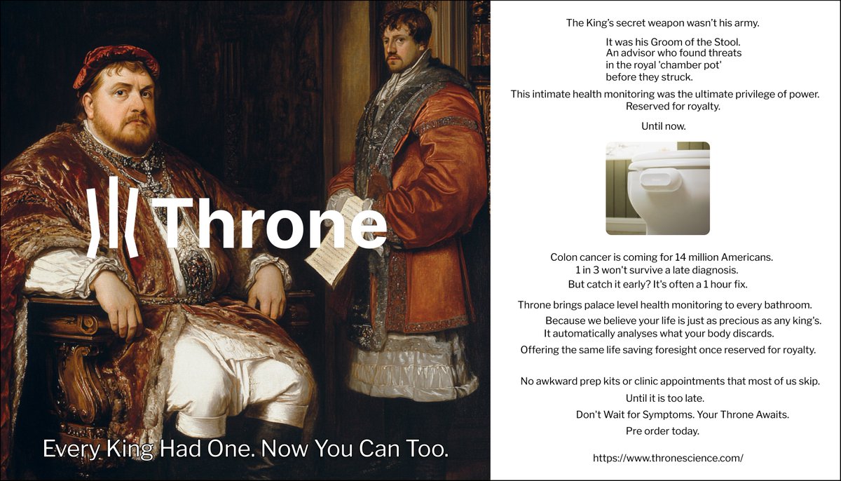 manasjsaloi's tweet image. I really like the idea of @ThroneScience.
One of my favourite VC frameworks is: take what only the wealthy can get today and make it available to everyone.
But what if we could offer people something that was once fit only for royalty?
- I wanted to play around with this idea.…