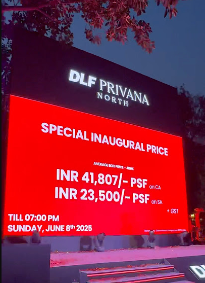 DLF recently launched a new property where apartment super area is ~3900 sq ft. 

Basic Sale Price: ₹9.165 Cr
Add-ons:₹93 Lakhs (PLC + Club + Parking + EDC/IDC etc.)
GST (5%): ₹32.07 lakhs
Stamp + Registration: ₹46 Lakhs
Total: ~₹10.6 Crores 🤯

If I had this kind of money,