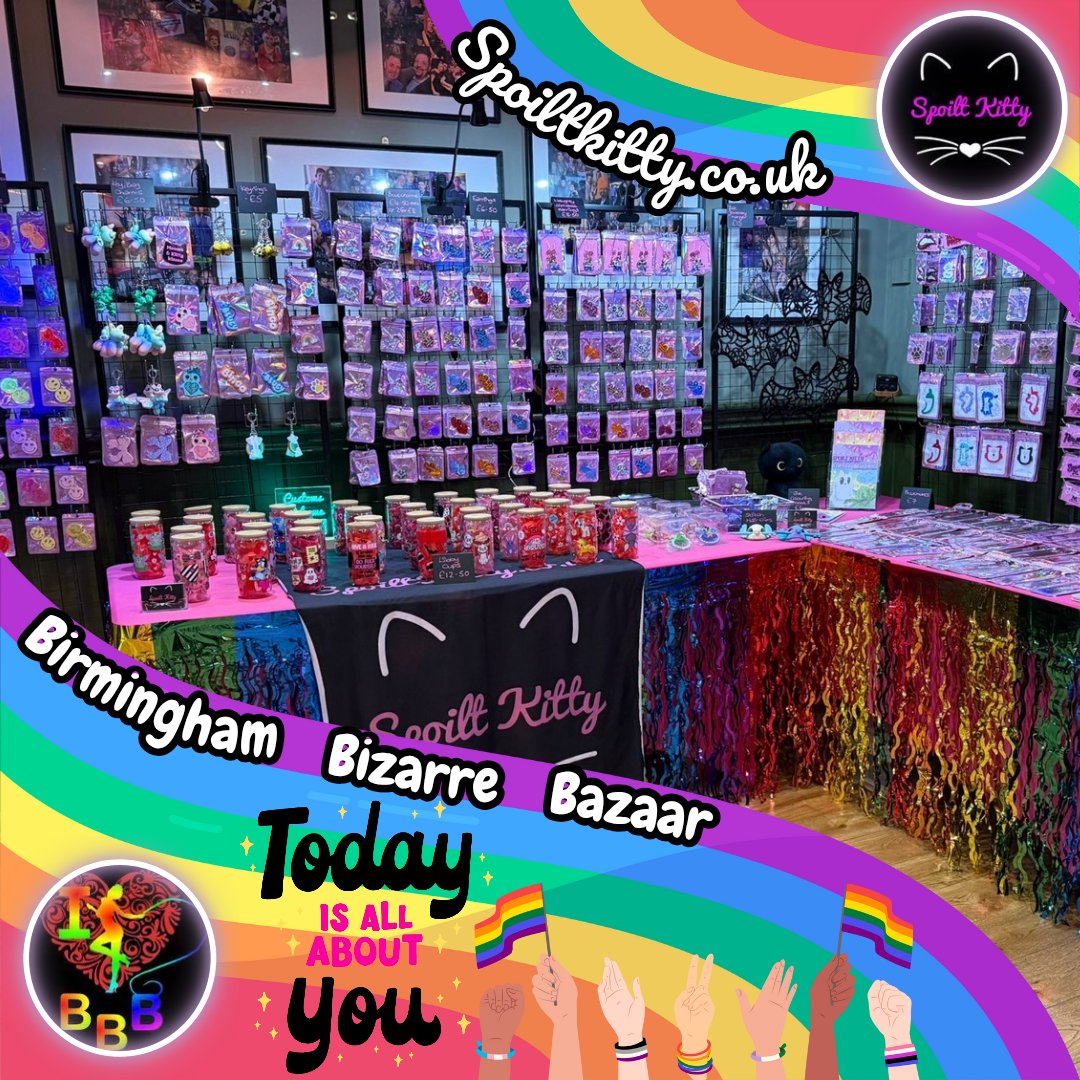 Spoilt_Kitty_'s tweet photo. Pride vibes are ON at Birmingham Bizarre Bazaar! 🌈🎉 @BBBAltFetBazaar

Join the chaos, the fun &amp; be unapologetically YOU 💖

#PrideAtBBB #RainbowRebels #LoveIsLove #SpoiltKittyStyle 🏳️‍⚧️✨ https://t.co/G1sgAOyDuc