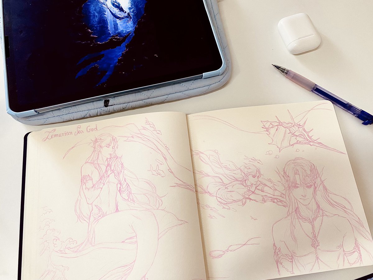i_am__lightning's tweet image. Évidemment que je devais lui dédier une double page de mon sketchbook