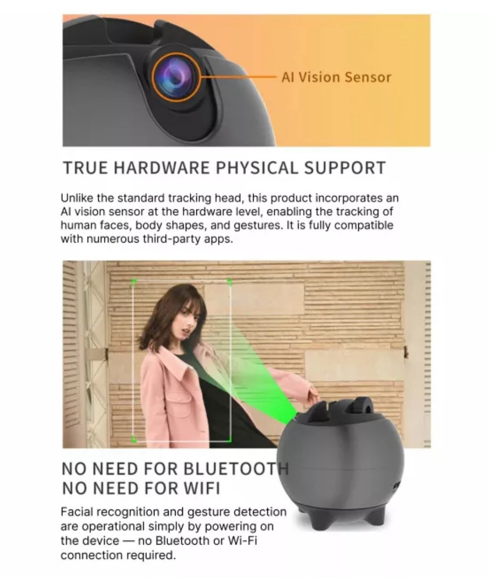 ThepointL's tweet photo. 360° Smart Auto-Tracking Camera Tripod https://t.co/l8n6htBKr2 https://t.co/qCvGAKFShH