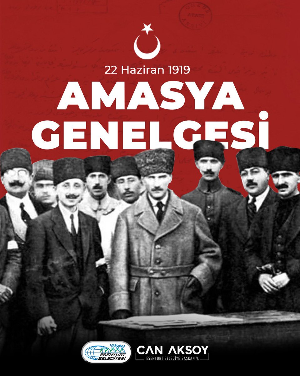 “Milletin istiklalini yine milletin azim ve kararı kurtaracaktır.”

Gazi Mustafa Kemal Atatürk’ün öncülüğünde yayımlanan Amasya Genelgesi ile kurtuluş mücadelesinin ilk adımı atıldı.

22 Haziran 1919’da yayımlanan bu belge ile Türk milletinin kaderini kendi ellerine alma