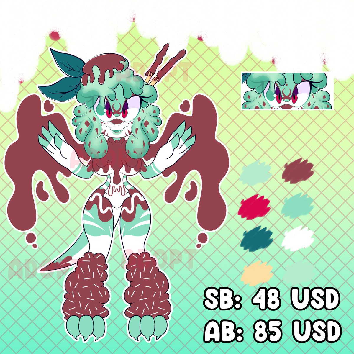 ChocoBerry_78's tweet photo. New adoptable! 💚

Mint Ice Cream Dragon!

Come try something refreshing! 🍨

SB: $ 48 USD

AB: $ 85 USD

#adoptable #adoptablesonic #sonic https://t.co/z94ppDSdsx