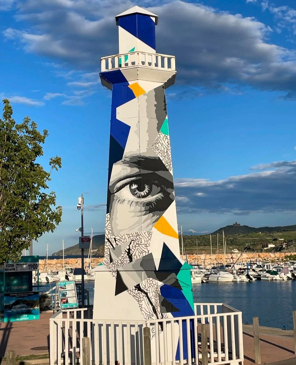 Art by French Sanckøblack for Festival d'Urb'art 2024 in Argelès-sur-Mer, France #sanckoblack #streetart #lamolinastreetart | photo via artist mysl .nl/QnKfw