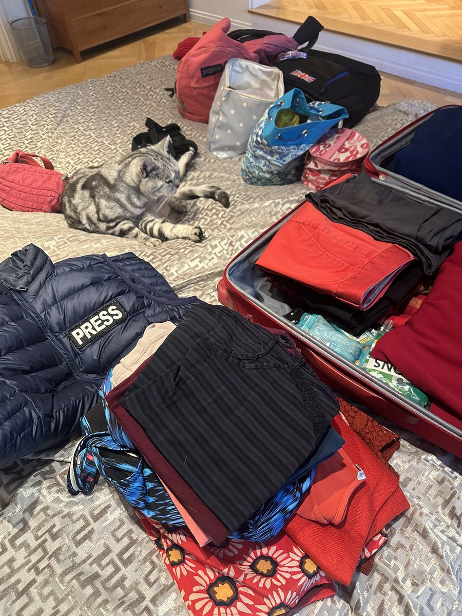 The press gilet is getting packed for the next #journalism adventure, back in 2 weeks! PS not taking the cat