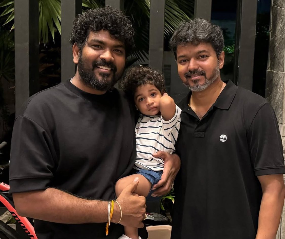 Thalapathy <a href="/actorvijay/">Vijay</a> With VigneshShivn 🖤

#HBDThalapathyVijay