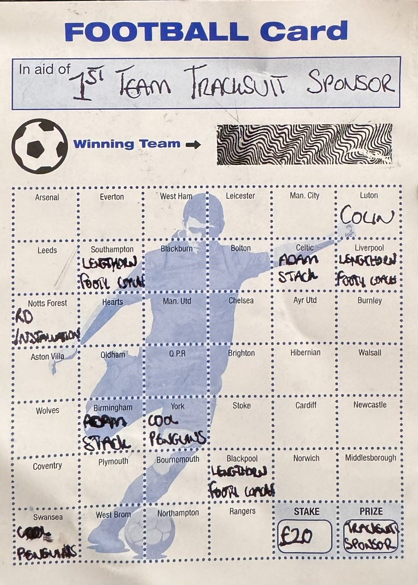 FalconsBoldmere's tweet image. 𝐓𝐫𝐚𝐜𝐤𝐬𝐮𝐢𝐭 𝐒𝐩𝐨𝐧𝐬𝐨𝐫..

£20 a go. 

Winner becomes tracksuit sponsors for first team.

If want a go drop me a message. 

Again thanks all❤️🖤