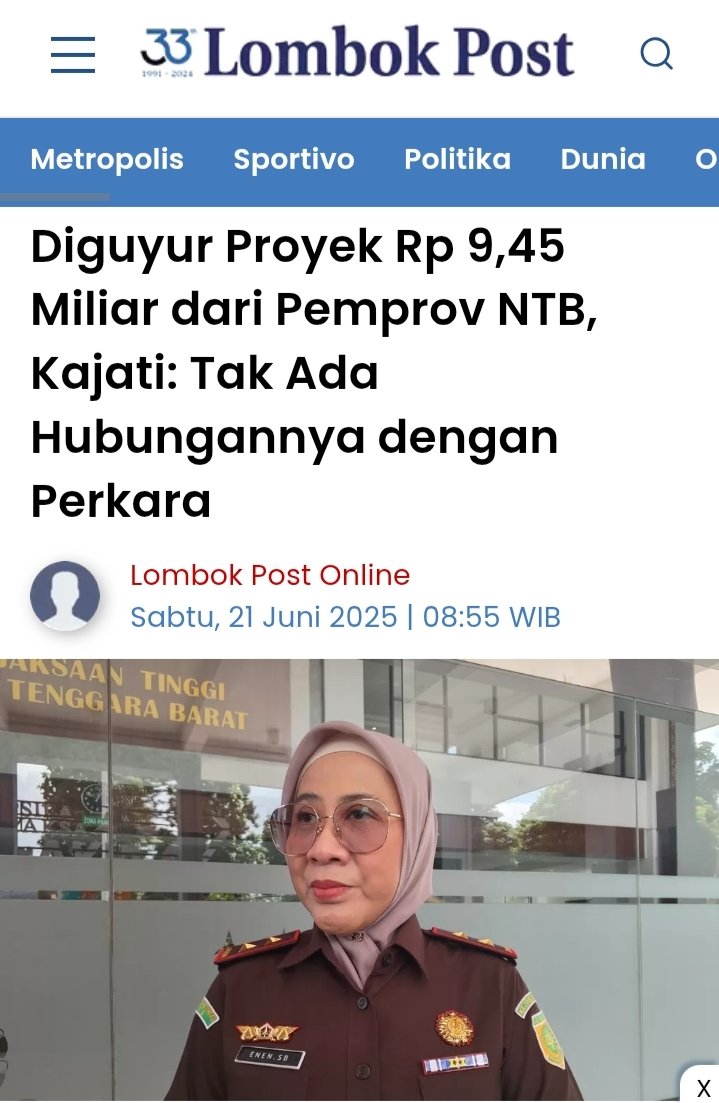 Ehem ❗
Yakin nih?
Semakin Berdalih Semakin Menguatkan Keadaan Yang Sesungguhnya?

lombokpost.jawapos.com/hukrim/1506169…