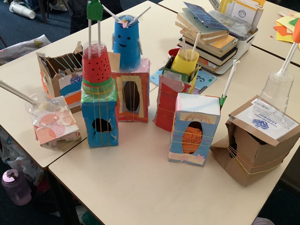 In our English lesson today, Year 4 made some musical instruments and experimented with pitch and volume using elastic bands. The children were learning about this in preparation for their new English topic, in which they will be writing a set of instructions.