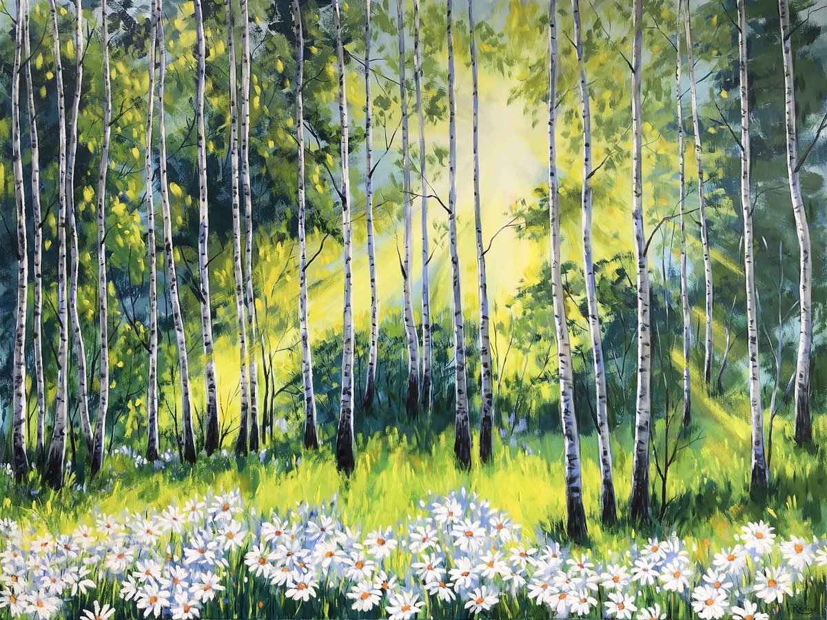 IrinaRedine's tweet photo. I've just added a new artwork, "Birch Grove and Daisies" to my @artfinder shop via @artfinder #acrylic #painting #art #BirchGrove https://t.co/mJytfLP9nR https://t.co/PWxvTLru9a