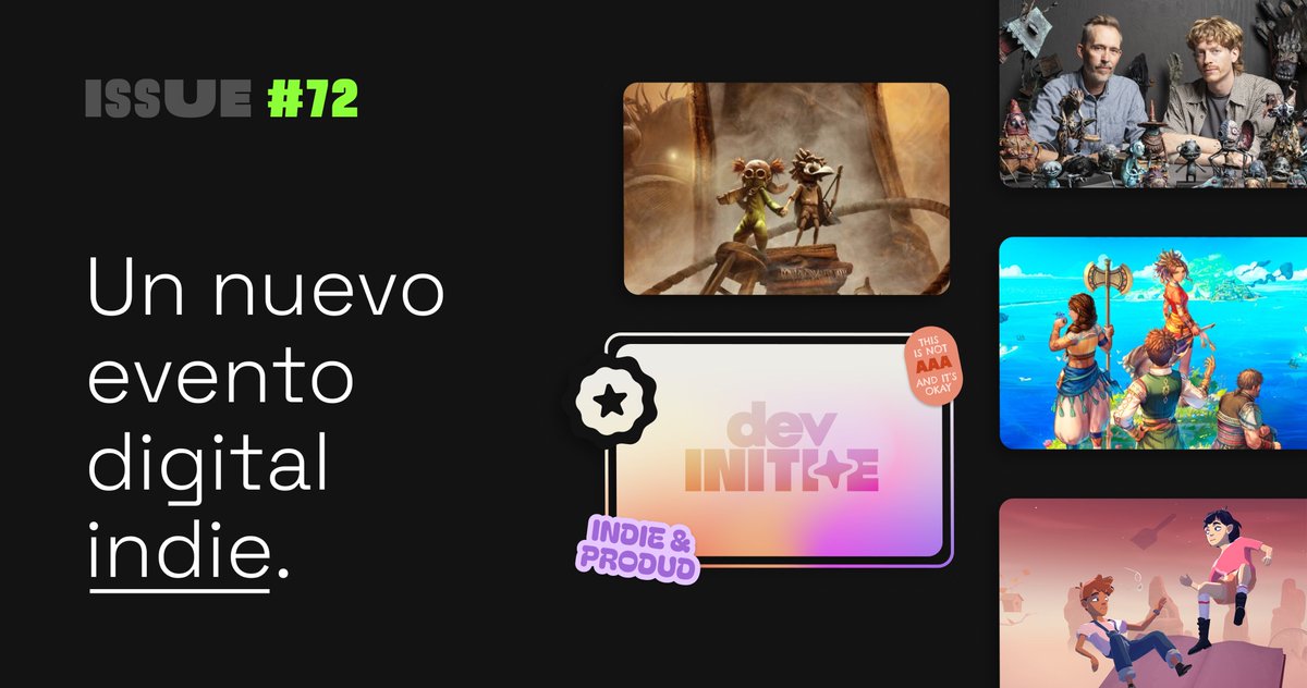 lovelyindies's tweet photo. 🗞️✨Newsletter #72

Hoy comento sobre:
✅ Un nuevo evento digital #devINITIVE
✅ La adaptación de The Midnight Walk
✅ El cierre de Studio Camelia y su juego
y muchas cosas más…

➡️ https://t.co/92kz3W0Q1y https://t.co/a4D3HmTXNY