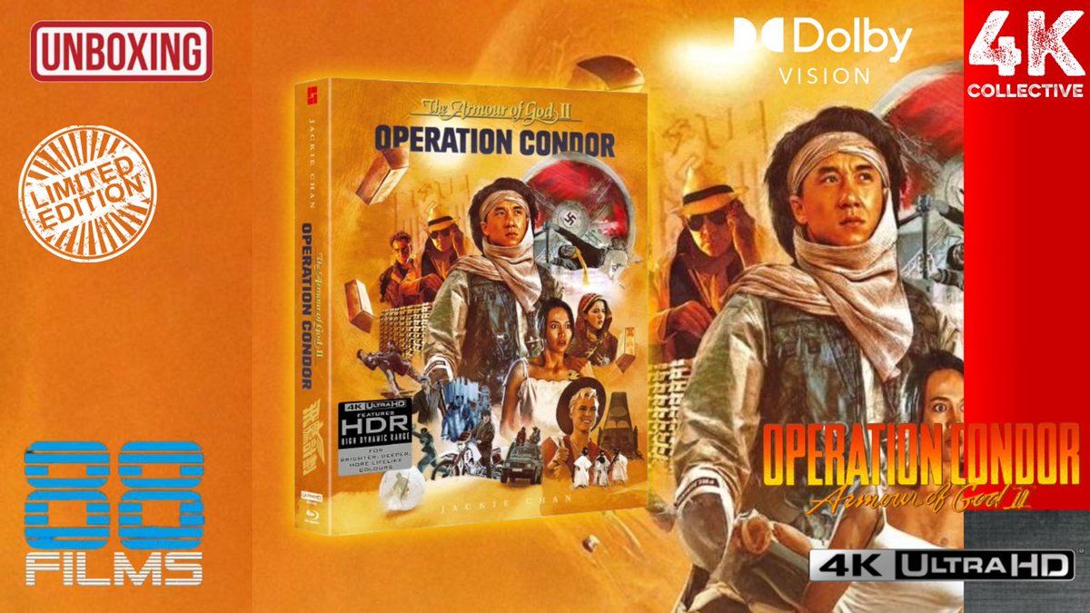 4K ᑕOᒪᒪEᑕTIᐯE (@the4kcollective) on Twitter photo Upgrade time.
I’ve been looking forward to this. Awesome artwork from <a href="/ThatTallGinger/">Sean Longmore</a> 👏
Armour Of God II Operation Condor 4k <a href="/UltraHDBluray/">Ultra HD Blu-ray 💿</a> <a href="/88_Films/">88 Films Ltd.</a> Limited Edition Unboxing
youtu.be/e8APTY4PbeM
UK Release Date: Mon 23 June 2025
The Asian Hawk is back! Upgrade time.
I’ve been looking forward to this. Awesome artwork from <a href="/ThatTallGinger/">Sean Longmore</a> 👏
Armour Of God II Operation Condor 4k <a href="/UltraHDBluray/">Ultra HD Blu-ray 💿</a> <a href="/88_Films/">88 Films Ltd.</a> Limited Edition Unboxing
youtu.be/e8APTY4PbeM
UK Release Date: Mon 23 June 2025
The Asian Hawk is back!