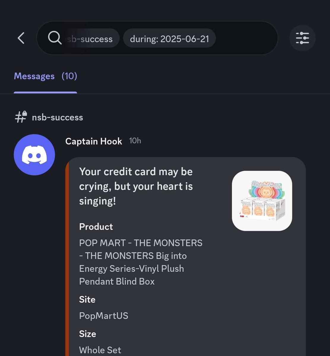 Boom! @hypewala just locked a Whole Set of POP MART – THE MONSTERS Big into Energy Series vinyl blind box on PopMartUS. NSB3 ghost-queue made it butter smooth—stress: 0, hype: 💯 #IFYKYK