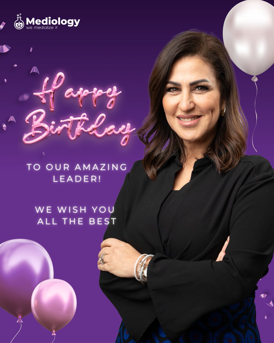 MediologyP's tweet photo. Happy Birthday to the one who teaches us to grow for ourselves, not just for the job! 🥳 💜

@dinaabdelkarim , you are more than a boss — you’re a true mentor and source of light. Your impact reaches far beyond the office, and we’re grateful every day. 🥰
#Birthdayboss  #leader https://t.co/bzC3RPn25w