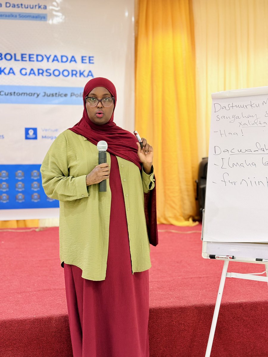 ugbadnour's tweet photo. Honored to have facilitated the @MojSomalia consultation on Customary Justice Policy, engaging formal &amp; informal justice practitioners across Federal Member States. Key insights were shared to enhance inclusive and accessible justice systems. #RuleOfLaw #CustomaryJustice #Somalia https://t.co/JxjT1wlmh9