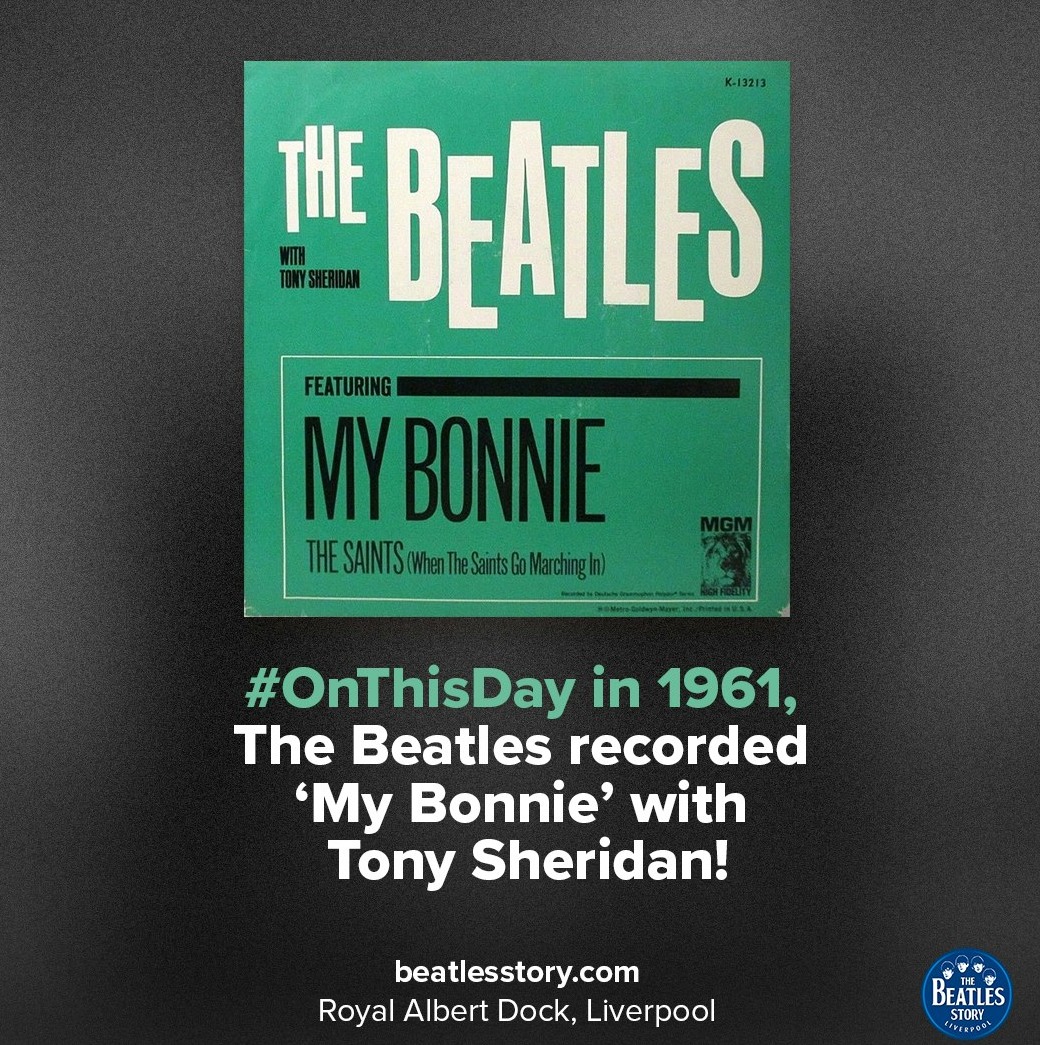 🎵 "Bring back my Bonnie to me!" 🎵

The Beatles' first recording with Tony Sheridan caught Brian Epstein’s attention when a fan asked for it at NEMS. The rest is history. 🎶 ❤️