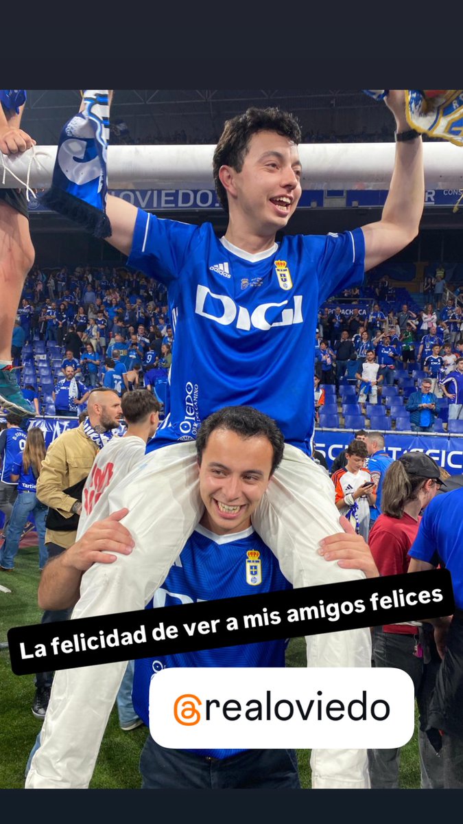 Nada más grande que ver a mis amigos felices. 
Enhorabuena <a href="/RealOviedo/">Real Oviedo</a>