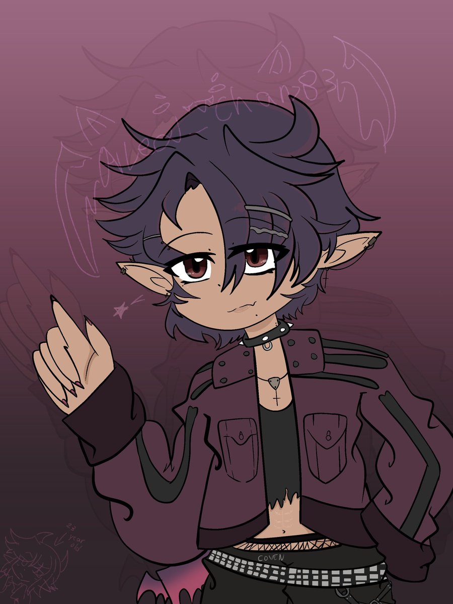 Fan art for <a href="/Soma_inu/">Soma 🦇☕ || VTUBER DESIGN CONTEST!</a>  #somasketches
