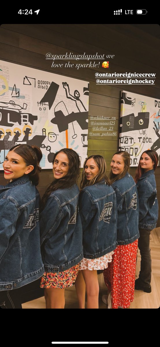 i had the opportunity recently to make some end of the year jackets for the girls of the <a href="/ontarioreign/">Ontario Reign</a> ice crew, and they passed them out at their party today!! so grateful for this opportunity, and to be apart of their season🫶🏻they all look so stunning!!!