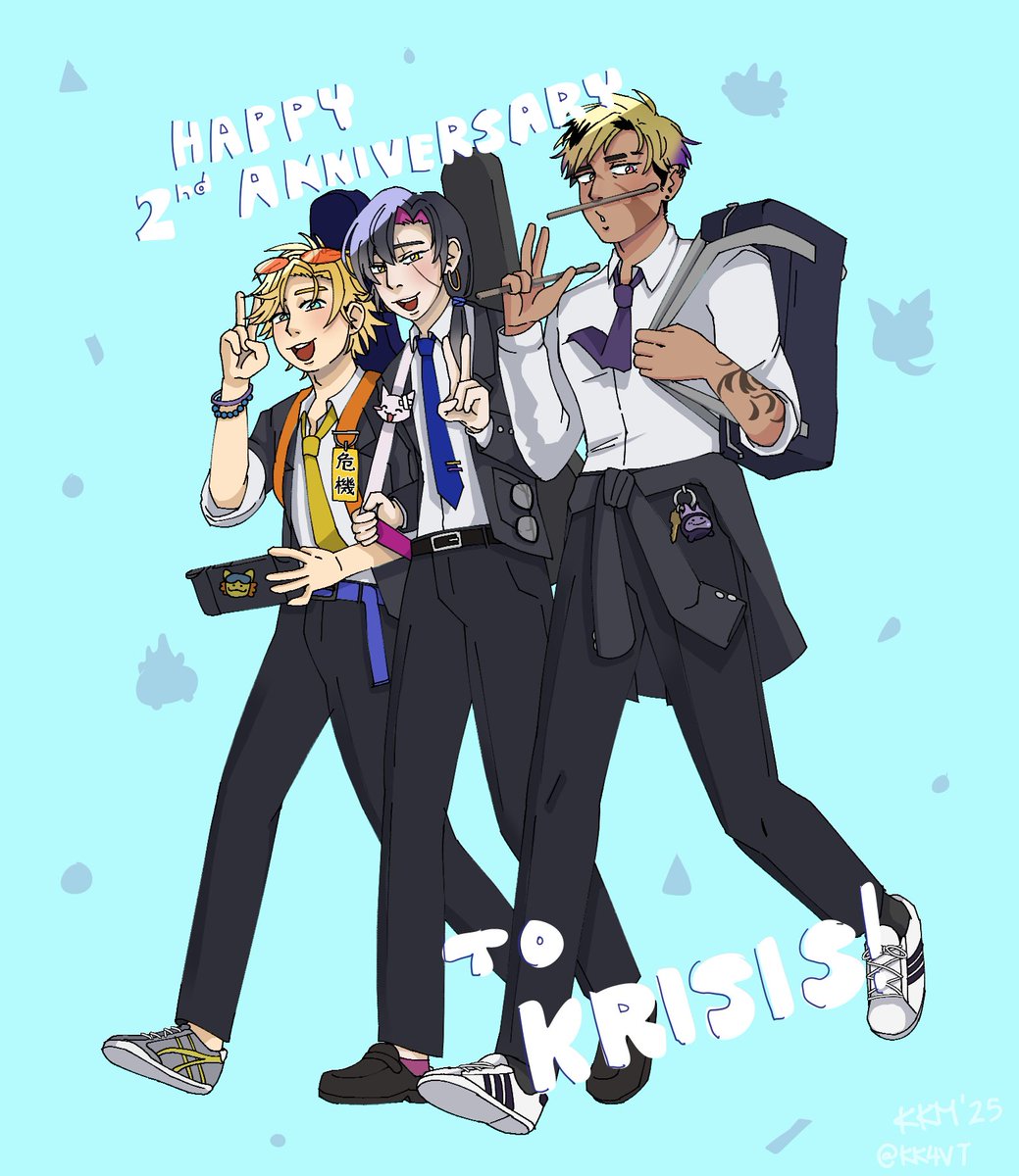 KK4VT's tweet photo. happy 2nd anniversary to my heroes!!! 💛💙💜
-
#Krisis2ndAnni #Vantalism #zalillust #YuDrawWilson https://t.co/CagAPPUr9x