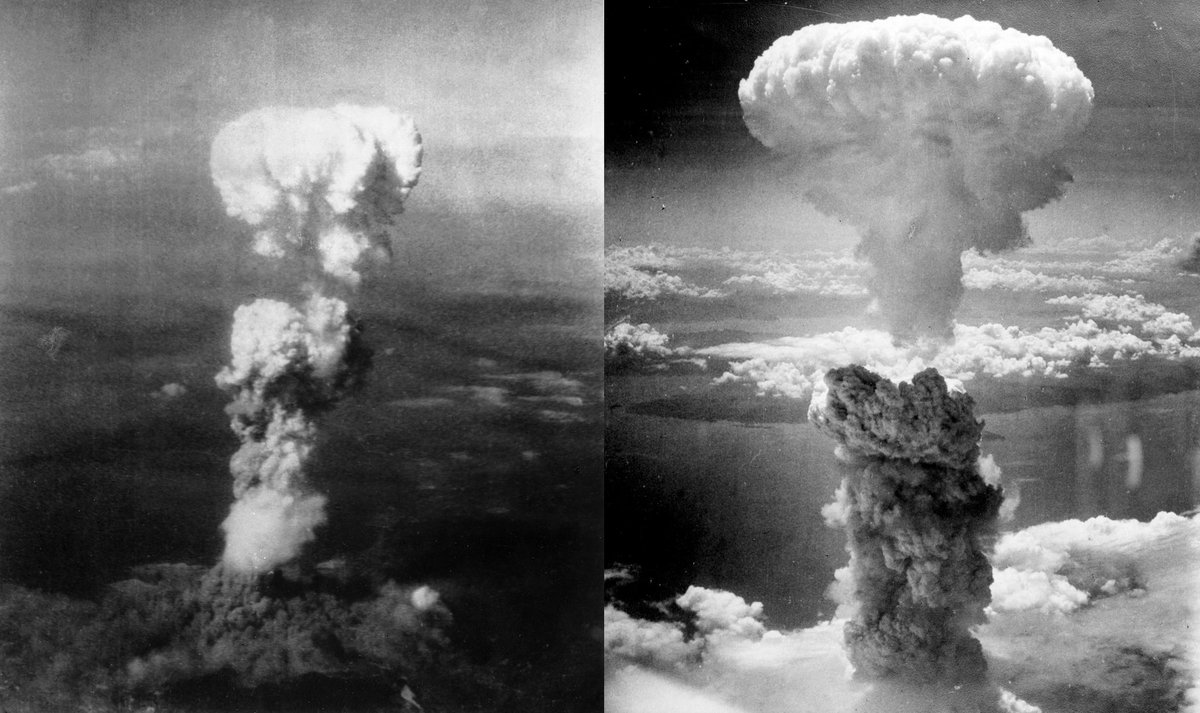 Indovina indovinello: qual è l’unico paese al mondo ad aver ideato e utilizzato armi nucleari in guerra - l’orribilmente nota bomba atomica - contro un altro paese, contro esseri umani? 
Un indizio: è considerato il paese più grande, migliore e più democratico del mondo.
#Guerra