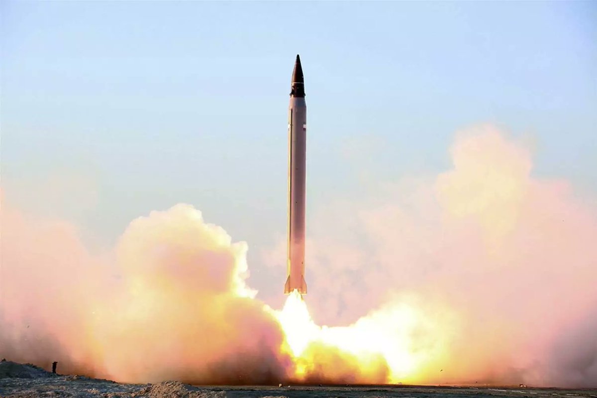 Jewtastic's tweet photo. The EU, the UK, support the USA & Israel's devastating strikes on the Iranian Nuclear Program. 🇪🇺🇬🇧

This is an Iranian EMAD missile. It is the size of a city bus and is capable of carrying a nuclear warhead.

This missile, the Iranian Sejjil missile, Khorramshahr missile, and Ghadr missiles all have thousands of KM range and are *capable of striking Europe* now. Today.

The Iranians are working on ICBM technology and missiles capable of striking the US & Canada

The Iranian nuclear threat is a GLOBAL THREAT.
