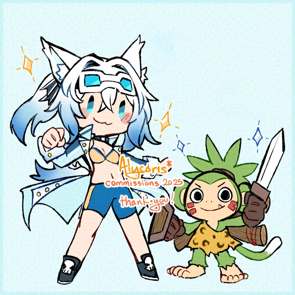 Alycoris's tweet image. Taiga Moon and Monmon for @Tasokyo ✨