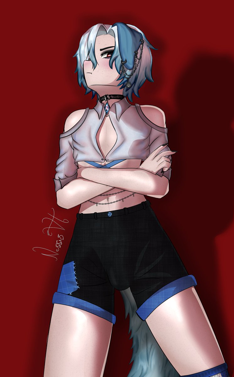 NessusVT's tweet photo. I was going to debut anyway its not like i want you there or anything 

Debut July 22nd

#vtuber #femboy #Vtuber #nessussy #debut #version3model #selfmadevtuber #artist #puppyboy https://t.co/358yYjuoW8