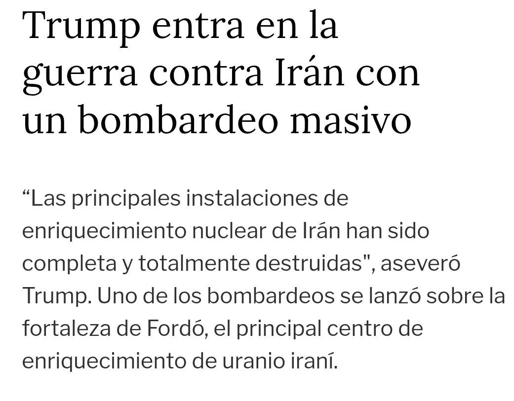 El injustificado e ilegal ataque de EEUU e Israel a Irán nos acercan a una guerra global.

Para esto quieren el inmenso gasto en rearme, para enriquecerse con el negocio de la muerte en un mundo sin paz.