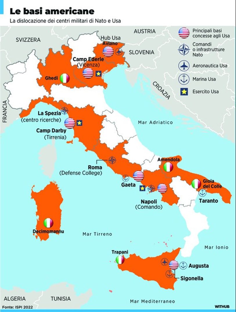 BTutaro's tweet photo. Da oggi, è questa la cartina dell'Italia che dobbiamo "temere" a mente.
#guerra #StatiUniti #Trump https://t.co/Dc3hMf7MSJ