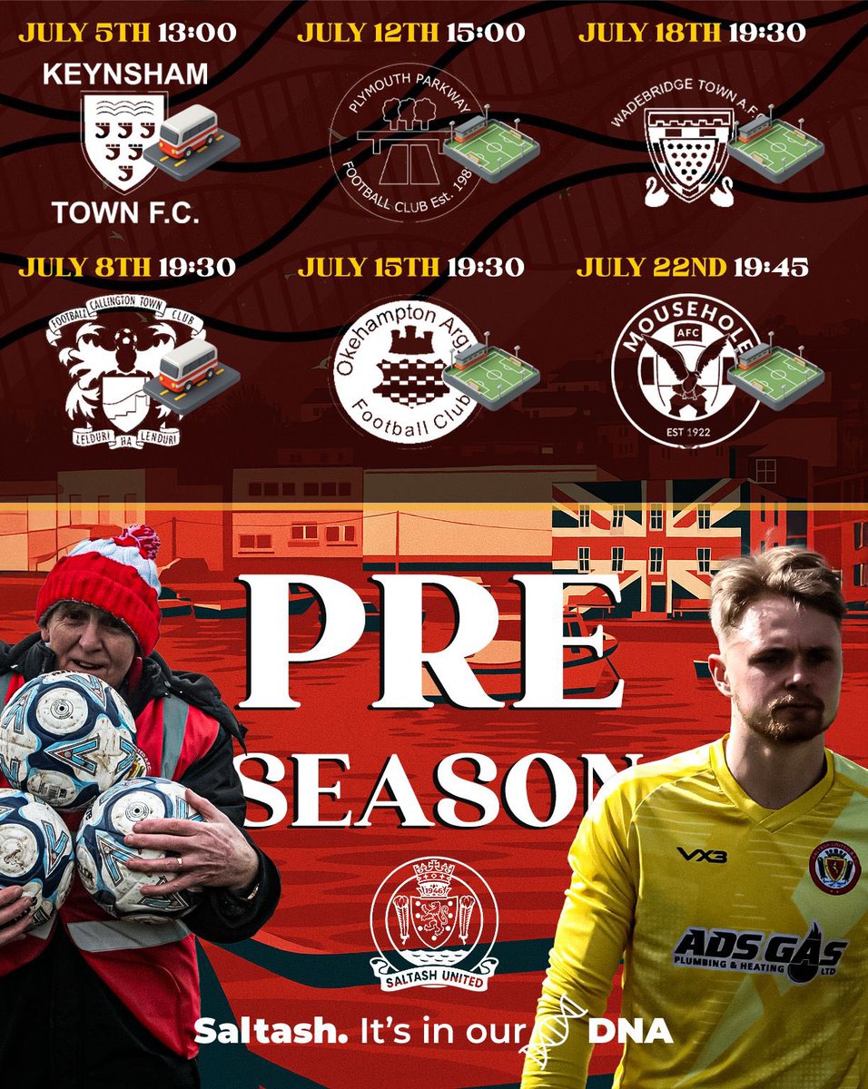 𝑷𝒓𝒆-𝑺𝒆𝒂𝒔𝒐𝒏 𝒊𝒔 𝑯𝒆𝒓𝒆. 🧬

Our 2025/26 pre-season kicks off with a Firsts and Reserves double header at Keynsham on 5 July.

📲 Full schedule &amp; details: saltash.short.gy/IxWB7N