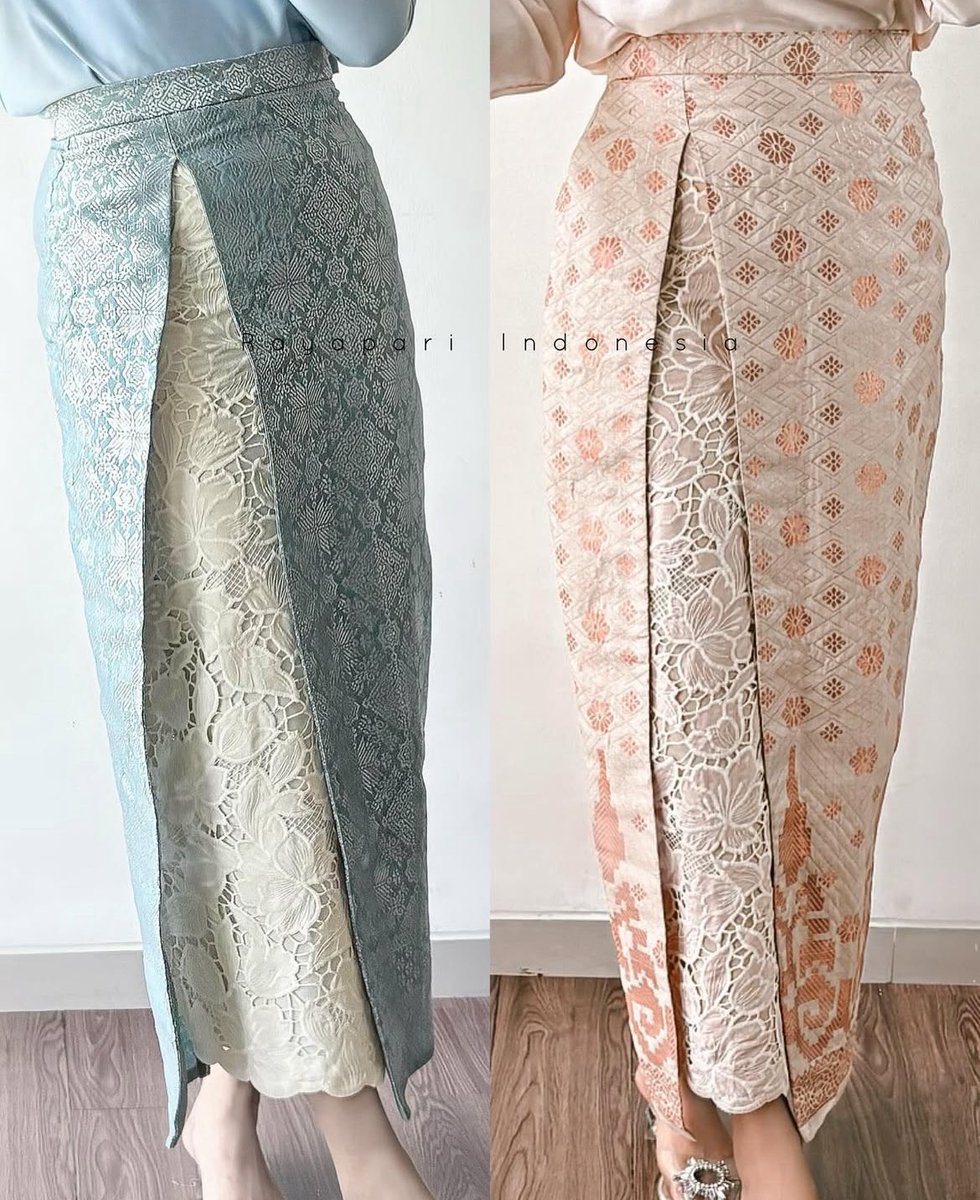 perscuma's tweet image. rok dengan looks cantik anggun dan cuttingannya unik. ditambah kebaya jadi bisa buat wisuda, lamaran ataupun kondangan 🎓👰🏻♀️✨