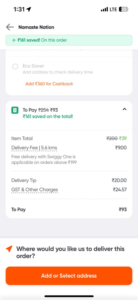 Sandeep44935588's tweet photo. @Swiggy The item price was ₹39, but the total amount charged was ₹90 due to additional charges. I had availed your offer for free delivery, yet I was still charged a delivery fee.  @Swiggy  don’t  play smart पीएलएस https://t.co/hneQhZZQn3