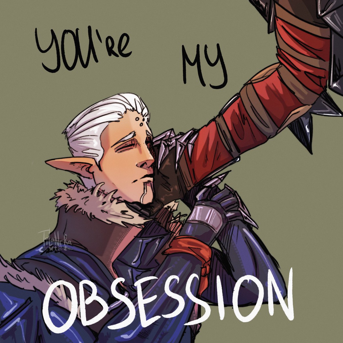 Tilanrra's tweet image. 🎵falling in reverse - God is a Weapon #fenhawke #dragonage2 #da2